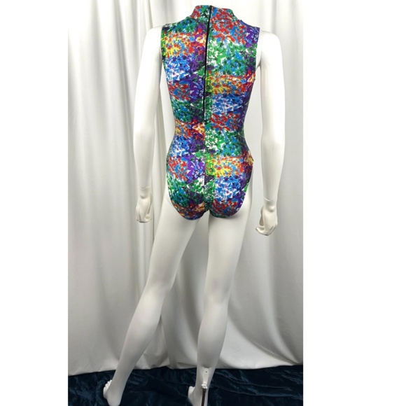 Vintage 2000’s ‘Cheerleader & Danz Team’ Multicoloured Mockneck Bodysuit - XS - Picture 6 of 10
